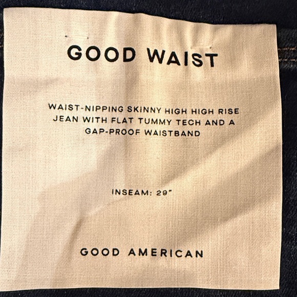 $149 Good American jeans Women’s size 14 - 18 Good Waist high rise skinny - Picture 11 of 11